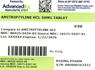 Amitriptyline HCl 50mg #90 (Amitriptyline HCl 50mg 80425 0434 03)
